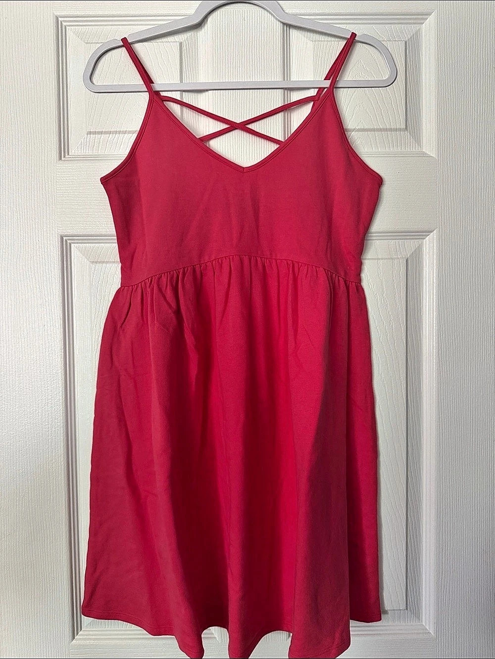 Wild Fable Women'Small Sleeveless Open Back Ruched Skater Dress Pink Small